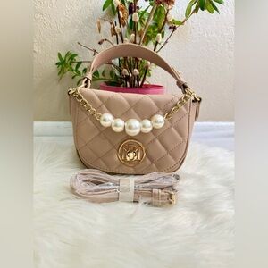 Badgley Mischka Quilted Chloe Pearl Handbag/Crossbody NWOT